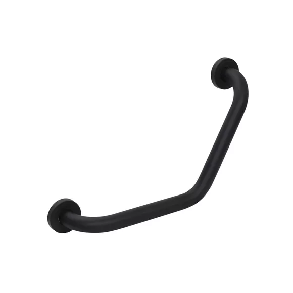 Rohový úchyt pro osoby se zdravotním postižením ⌀ 25 mm, 38 cm Bisk NIAGARA, ocel černá