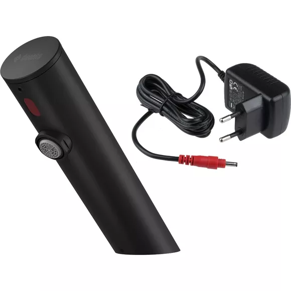 Umyvadlová baterie bez regulace teploty Deante Sense 3/8 ocel barva černá, napájecí zdroj