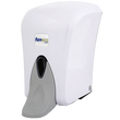 Zestaw: pojemnik na papier. podajnik ręczników i dozownik łokciowy mydła w płynie Faneco POP plastik biały