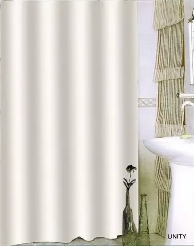 BISK txt unity shower curtain – white