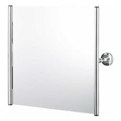 Klappbarer Spiegel für Menschen mit Behinderungen 60 x 60 cm Bisk glänzender Stahl