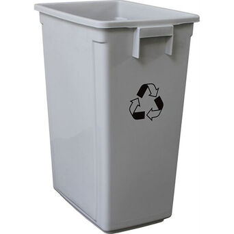 Cubo de reciclaje de 60 litros Merida de plástico gris