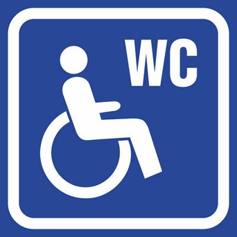 Marking toilets - toilet FOR DISABLED