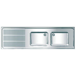 Dvoukomorový hospodářský dřez 600 x 432 x 2000 mm Franke