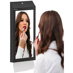 Podavač papírových ručníků se zrcadlem Merida STELLA Black Line, černá ocel