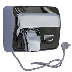 Secador de manos con botón Merida STARFLOW Plus 2500 W, acero inoxidable pulido