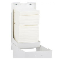 Pojemnik na papier toaletowy w listkach Merida TOP plastik biało - szary