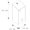 Pojemnik na papier toaletowy w listkach MERIDA STELLA STAL MATOWA - wymiary