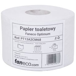 Toaletný papier Faneco Optimum 18 roliek 2 vrstvy 68 m priemer 13,5 celulóza + makulatura
