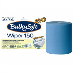 Papierhandtuchrolle Bulkysoft Excellence, 3-lagig, 150 m, Zellstoff, blau