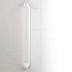 Manija de ducha simple fi 25 60 cm PRO Bisk acero blanco