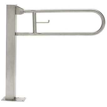 Vertical grab bar for disabled ⌀ 32 70 x 80 cm brushed steel