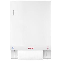 CWS Hygiene Cotton Towel Dispenser, white ABS plastic