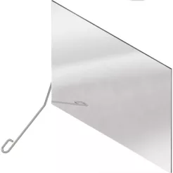 Schwenkbarer Spiegel LEHNEN links 600x45x450 mm Stahl