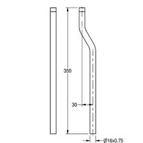 Przedłużka rury spłukującej wygięta 
