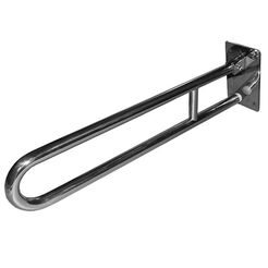 Manija abatible para discapacitados de 25 cm de diámetro y 70 cm de largo, de acero brillante Faneco