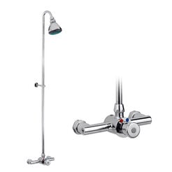 Sprchový set s pohyblivým výtokom a manuálnou sprchovou batériou, trubka 120 cm