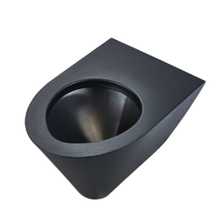 Inodoro suspendido Faneco, acero inoxidable negro mate