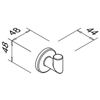Wieszak pojedynczy Nosorożec stal szlachetna połysk
