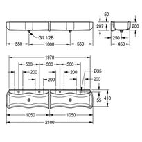 Umywalka rynnowa dla dzieci WASHINO-4 