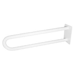 Uchwyt umywalkowy dla niepełnosprawnych stały przykręcany blaszką Faneco ⌀ 25 mm, 80 cm, stal kolor biały