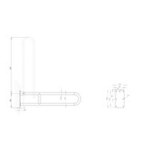 Uchwyt uchylny Bisk PRO ⌀ 25 700 mm stal szlachetna połysk