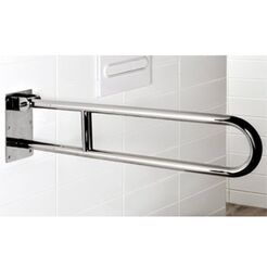Tilt grab bar for disabled persons ⌀ 25 mm, 70 cm PRO Bisk, polished stainless steel