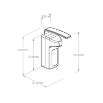 Dozownik łokciowy płynów dezynfekcyjnych na wkłady Merida 0.5 litra plastik biało - szary