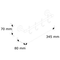 Wieszak z czterema haczykami