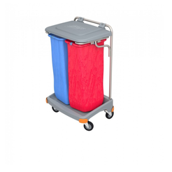 Carrito de basura doble de 2 x 70 litros con tapa TSO-0018 Splast