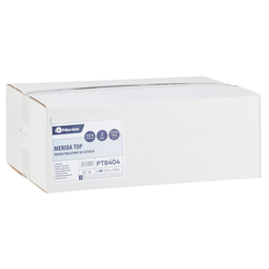 Toilettenpapier in der Merida-Falte, 2-lagig, 9000 Blatt, weißes Zellstoff