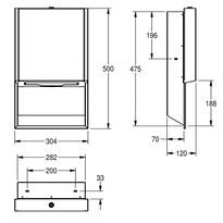 Pojemnik na ręczniki papierowe ZZ EXOS Franke stal szlachetna