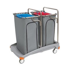 Doppelter Müllwagen mit Schutzsack 2 x 120 l Splast