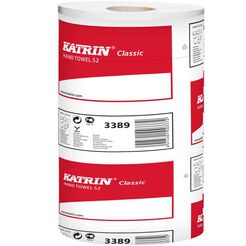 Toalla de papel en rollo Katrin Classic S2 12 unidades. 2 capas 60 m blanco papel reciclado