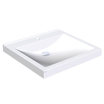 QUADRO ANMW411 washbasin for people with disabilities with Franke Miranit white hole