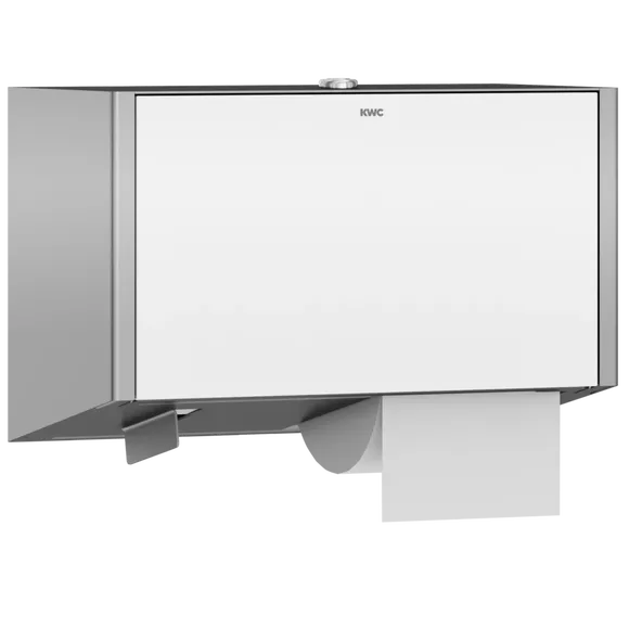 Toilettenpapierrollenhalter für zwei Rollen KWC Exos weiß