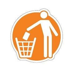 Samolepka na koš na třídění odpadu Odpady Komunalne Splast