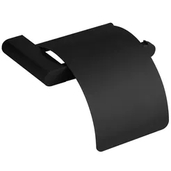 Uchwyt na papier toaletowy z klapką Faneco SYDNEY Black
