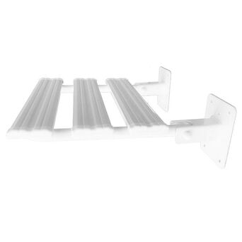 Sitz für die Dusche, klappbar, Durchmesser 25 cm, Faneco, weißer Stahl