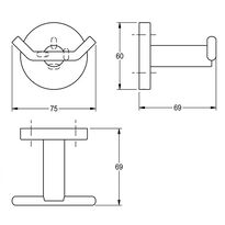Wieszak łazienkowy FIRMUS Franke stal szlachetna połysk