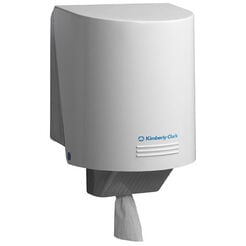 Centralized roll paper towel dispenser Kimberly Clark WYPALL, white ABS plastic