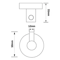 Matowy wieszak pojedynczy Faneco czarna stal szlachetna