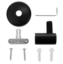 Wieszak Faneco pojedynczy z czarnej stali szlachetnej matowy