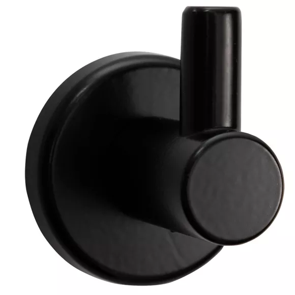 Wieszak pojedynczy Faneco czarny stal szlachetna matowa