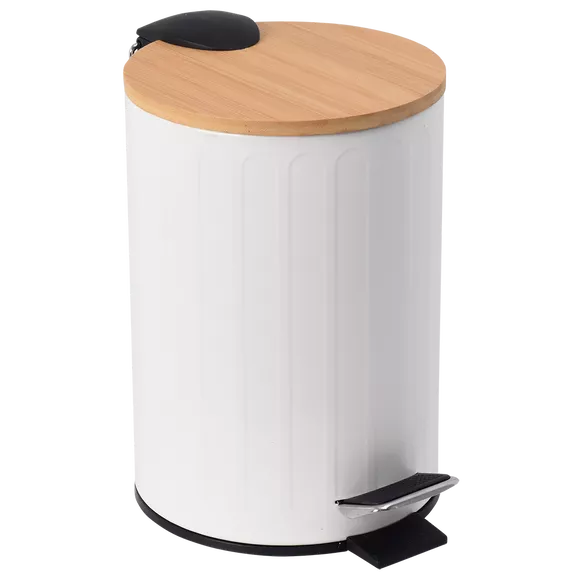 Trash can 3 liters Bisk Rado bamboo white