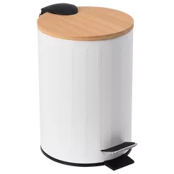 Trash can 3 liters Bisk Rado bamboo white