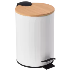 Trash can 3 liters Bisk Rado bamboo white