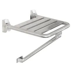 Tilting shower seat with Faneco matte steel brackets