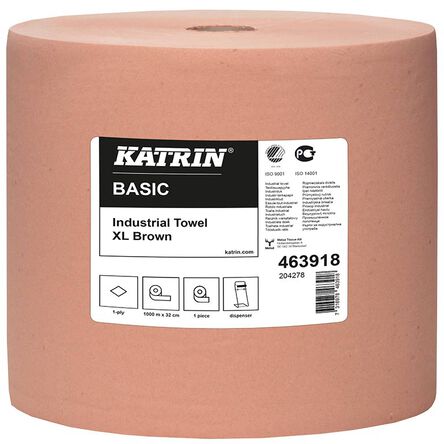 Czyściwo papierowe w rolce Katrin Basic 1000 m 1 warstwa makulatura brązowy