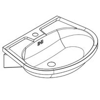 Umywalka stalowa pojedyncza ANIMA 